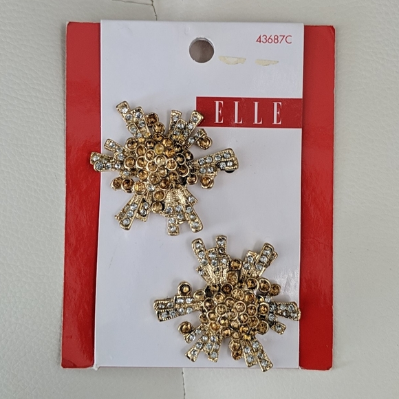 Gold Hair Barrettes and gold earrings - Picture 2 of 6